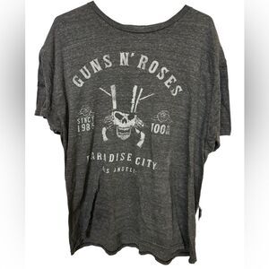 High End Soft Guns N Roses GNR Gray Retro Distressed Men’s XXL T-Shirt MINTY